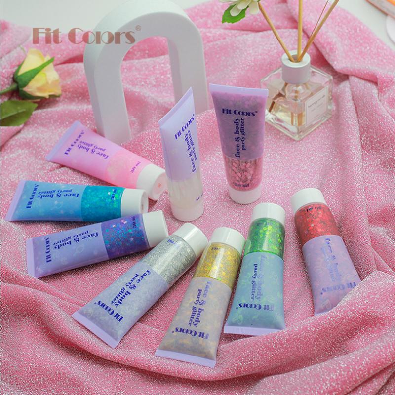 14 цветов Макияж Синие блестки Жидкие тени для век Жидкий сценический макияж Лицо Тела Блеск Яркие тени для век