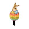 Easter Bunny Garden Stake Weatherproof Spring Yard Art Stake Festive Rabbit Egg Gnome Lawn Stake for Outdoor Planter Flower Bed Easter Decoration