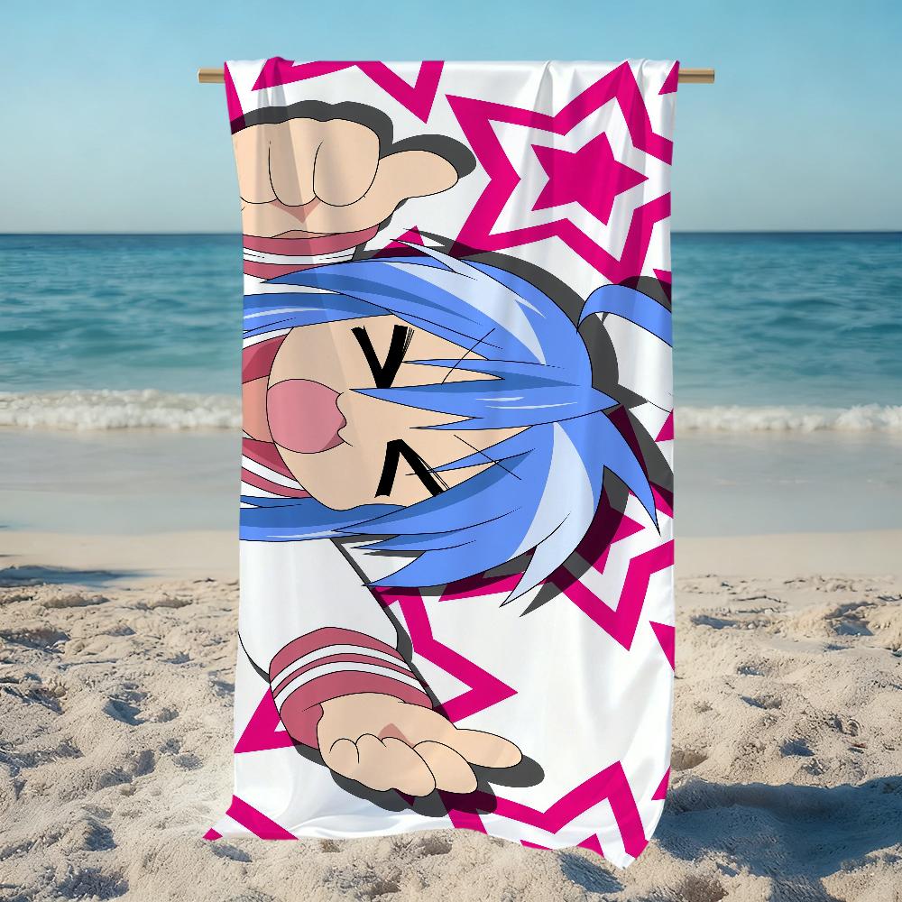 l-lucky anime s-stear Towel Large Quick-Drying Microfiber soft Beach Towel for Travel Fitness Sauna Bathing Camping