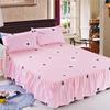 Bed Skirt Anti-dirty Sheet Bedspread Printed Elastic Band Bedclothes Queen King Skin-friendly Beds Protector Bedroom Decoration