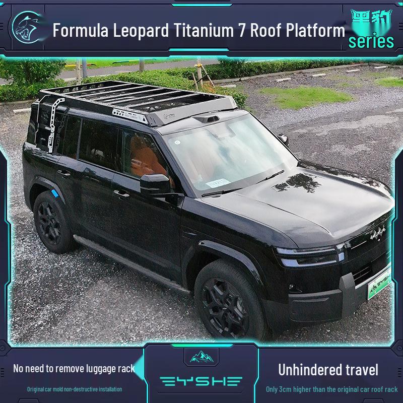 Formula Leopard Titanium 7 Черная Пантера Багажник на крышу Боковая лестница и Расширение-броня