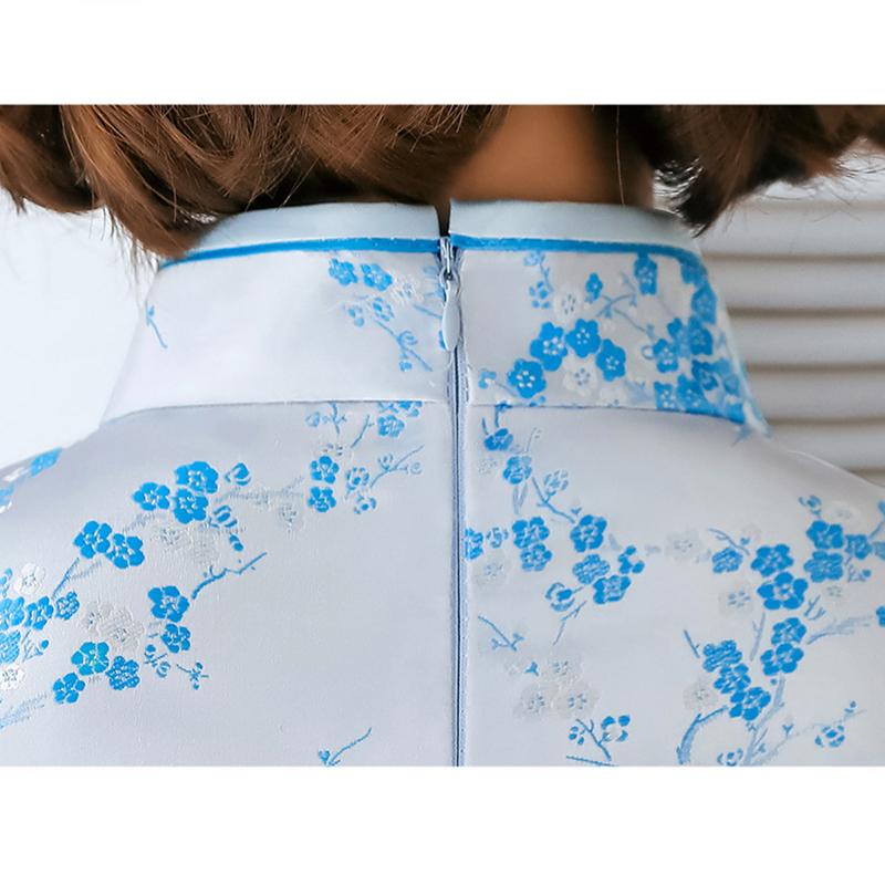 Женское Cheongsam с принтом в стиле ретро, сексуальное элегантное вечернее платье, традиционное Qipao, банкетное вечерние
