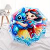 1pc Snow White and Stitch Pattern Umbrella, Fashionable, Personalized, High-Value Folding Umbrella, a Must-Have for Summer, 8-Rib Durable Ir