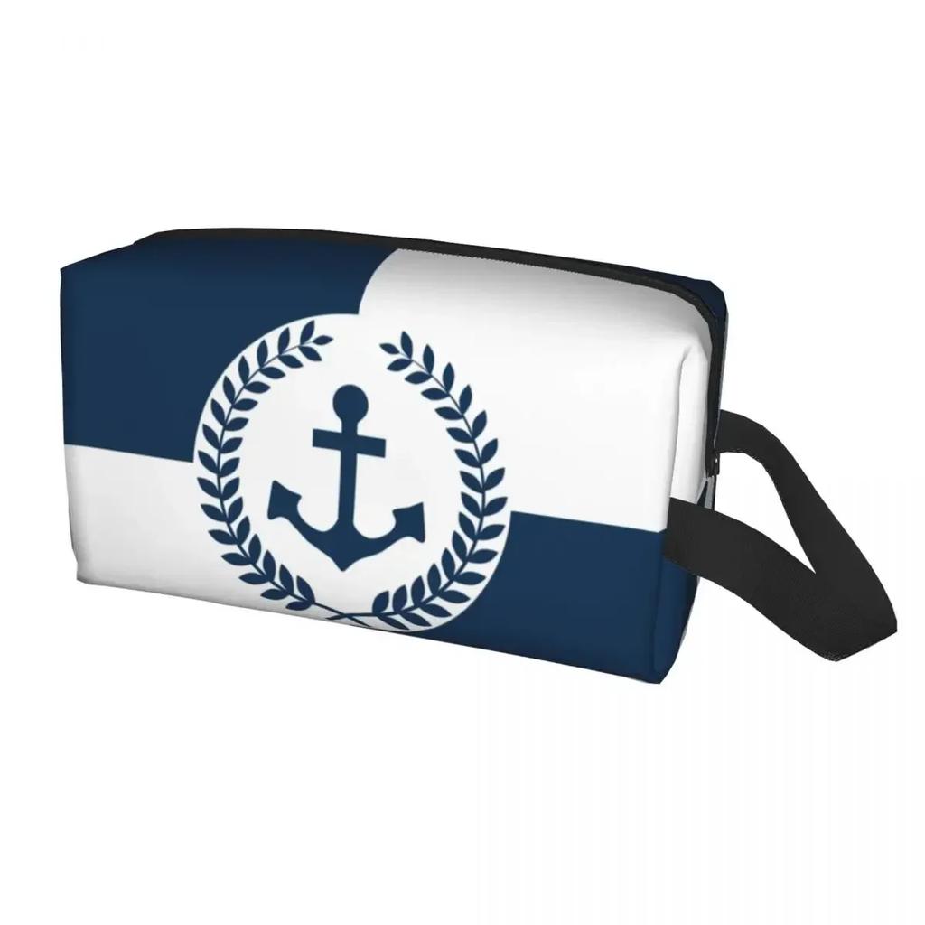 Винтажная косметичка с морским компасом для женщин, дорожный органайзер для косметики, симпатичные сумки для хранения туалетных принадлежностей в виде капитана и якоря для лодки