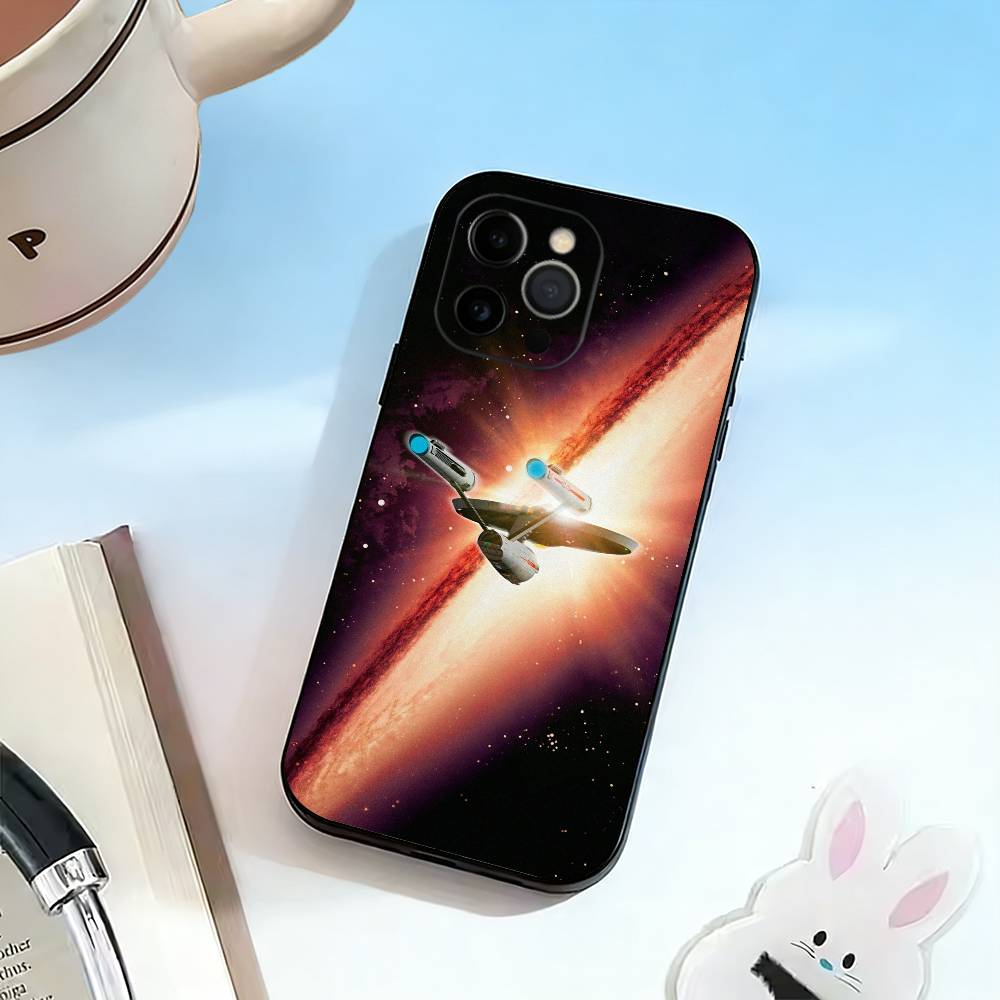 S-Star Trek Ships Phone Case For iPhone 17,16,15,14,13,12,11 Plus,Pro Max,XS,Soft Silicone Black Cover