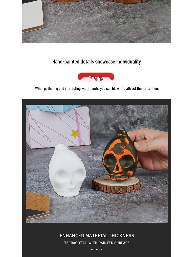 Настраиваемый ацтекский свисток смерти - Призрачный аксессуар для Хэллоуина