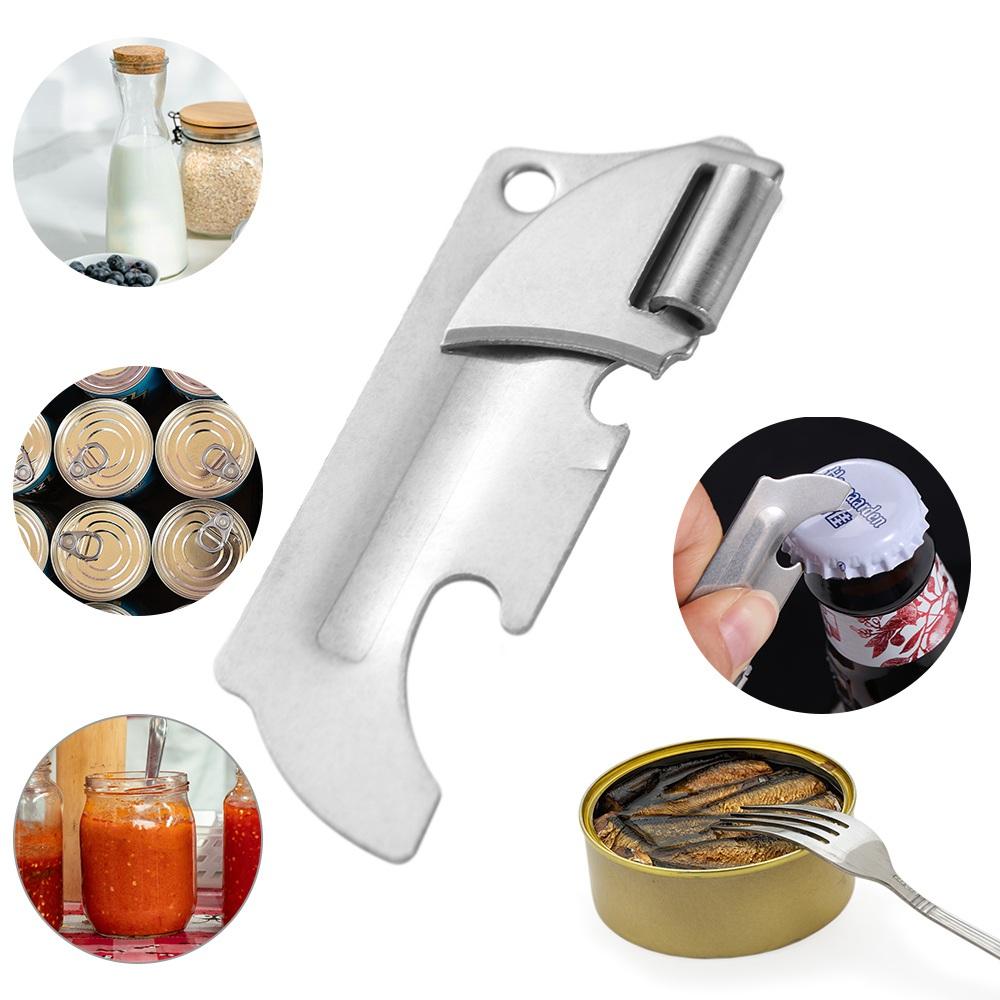 2-in-1 Bottles Opener Stainless Steel Opener Gadget Kitchen Accessories Can Opener Cans