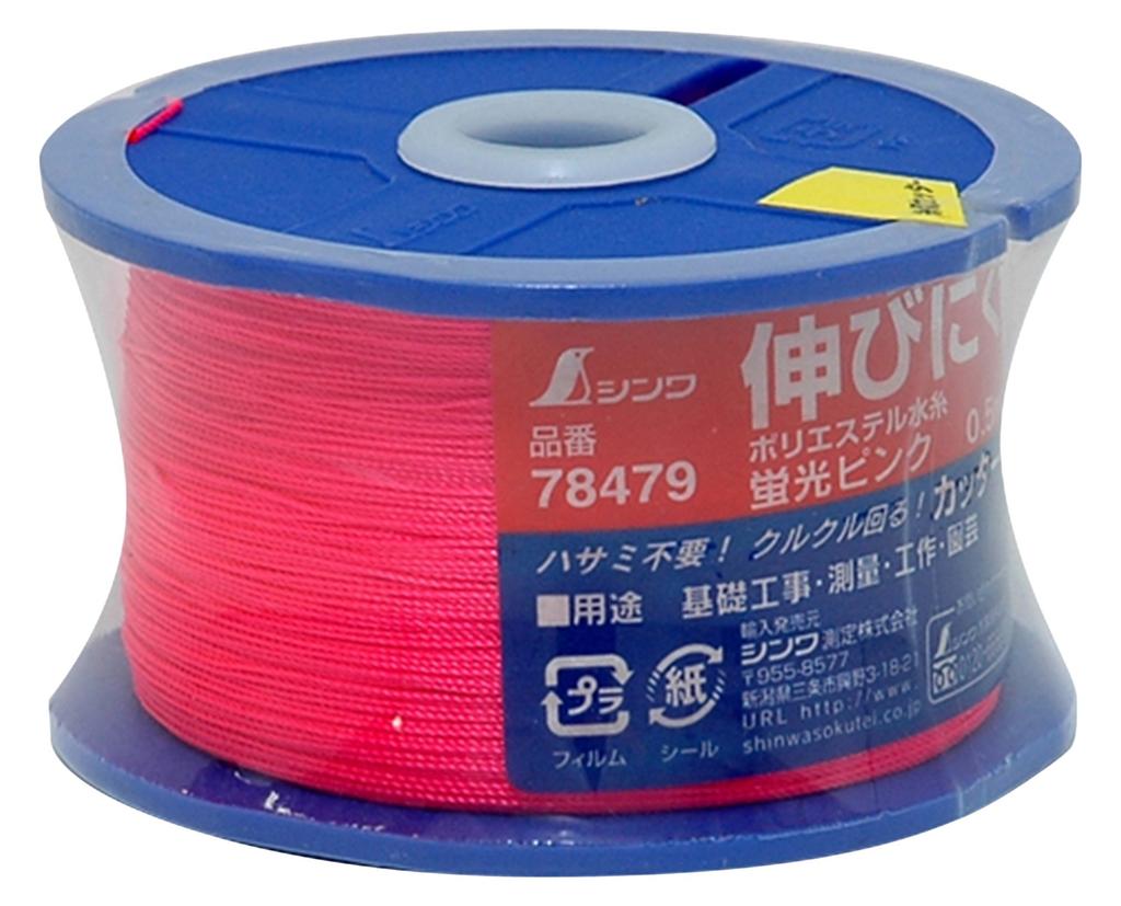 Shinwa Sokutei Polyester Water Thread Reel Thin 500m Fluorescent Pink 10 Pieces 50177