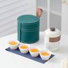 Yuzhuxun Lingxue Mutton Fat Jade Porcelain Travel Tea Set