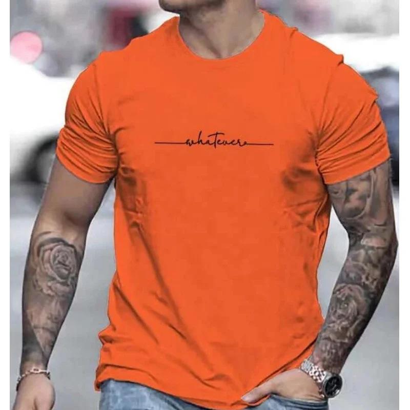 Летняя мужская футболка с 3D-принтом, спортивная, минималистичный дизайн с коротким рукавом