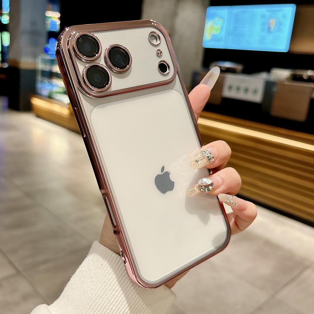 Plating Clear Phone Cases For For Iphone 17 16 1 Pro Max Camera Lens Protection Cover For For Iphone 14 13 Pro Max 17Pro Case