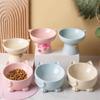 Творческая миска для домашних животных с высокой ножкой, керамическая кормушка для собак, дозатор еды, миска для кошек, контейнер для воды