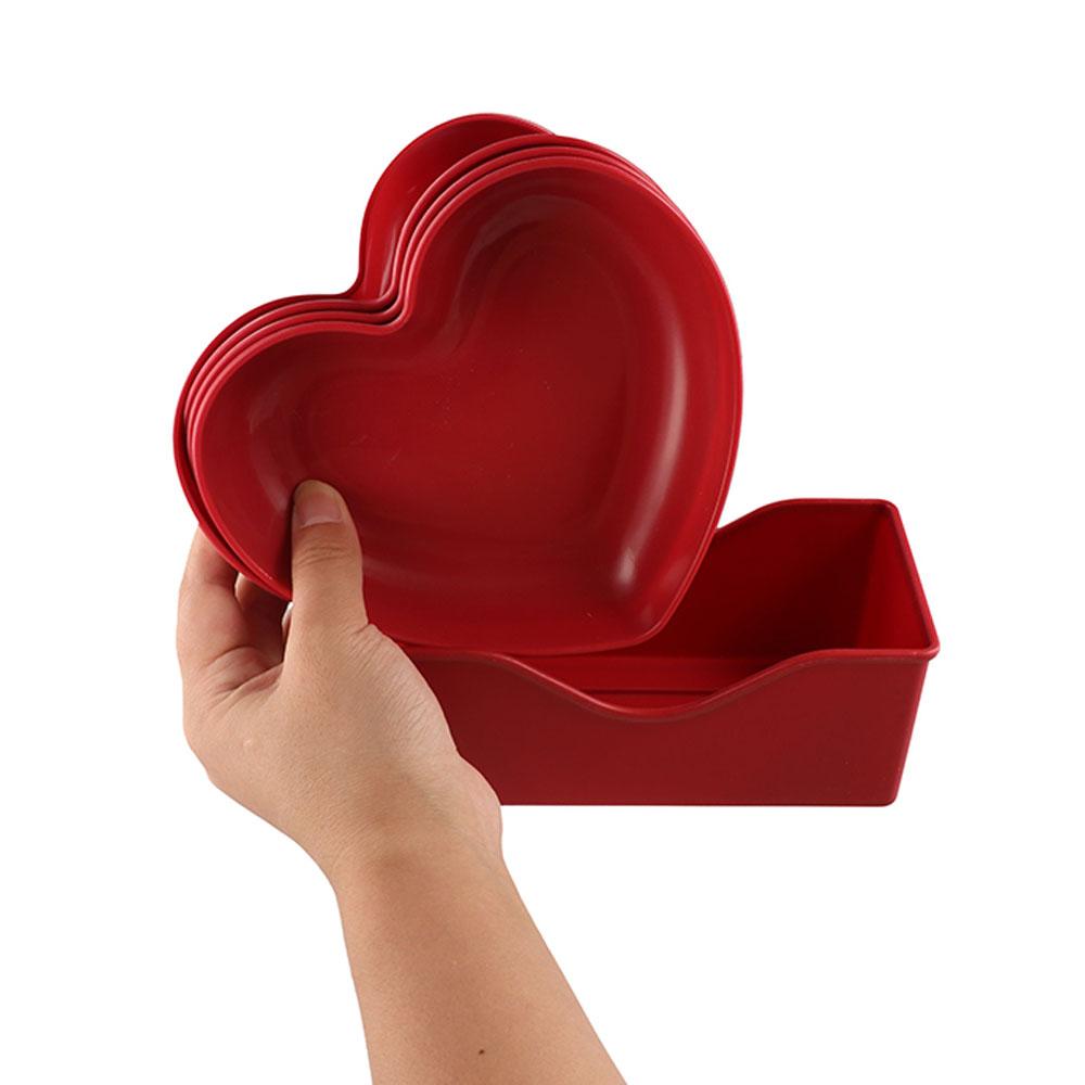 5/10Pcs Creative Love Fruit Plate Plastic Nut Love Plate Heart Spit Bone Dish  Home Decorative