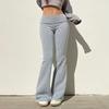 Casual Sexy Basic Solid Flare Pants Slim Low-Waisted Boot Cut Pants Women Autumn Spring Fashion Streetwear Lady