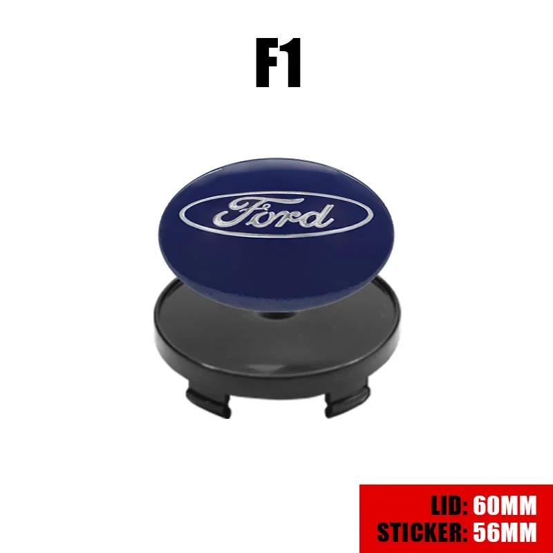 4pcs 60mm Car Styling Wheel Hub Center Caps Rim Cover Badge Emblem For Ford ST Focus Fiesta Ranger Mondeo Kuga Mustang Transit