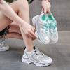 Сетчатые кроссовки женские на толстой подошве повседневные туфли 2024 модные градиентные цветные дышащие кроссовки массивные женские туфли Zapatos De Mujer