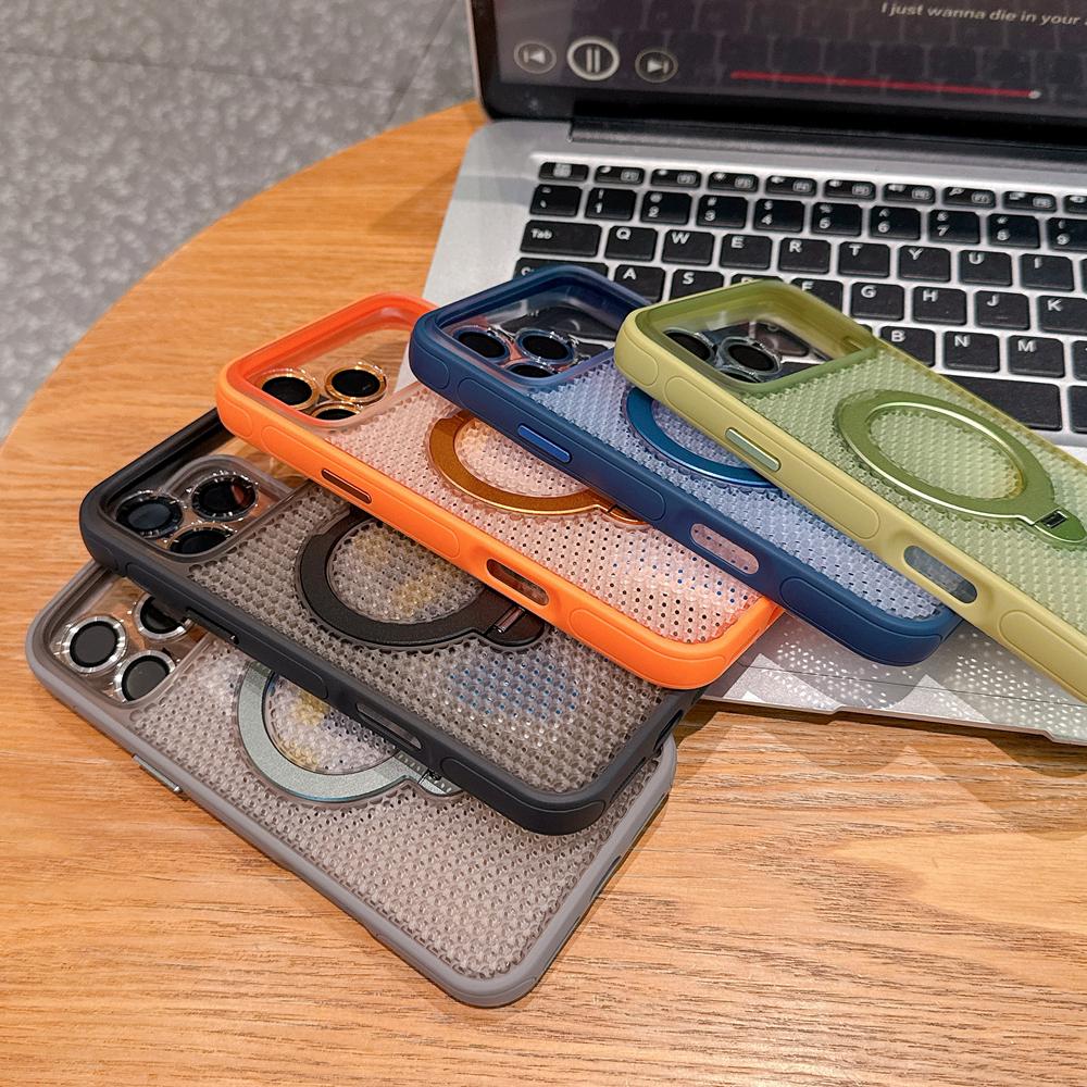 KEYSION Магнитный чехол для iPhone с защитой от перегрева, кольцом-подставкой 360°, противоударной защитой камеры, для моделей 11 12 13 14 15 16 17 Pro Max Air 16 Plus
