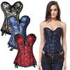 Женский атласный корсет-бюстье с шнуровкой сзади, на косточках, с G-стрингами, боди для формирования фигуры, размер S-6XL, новый стиль