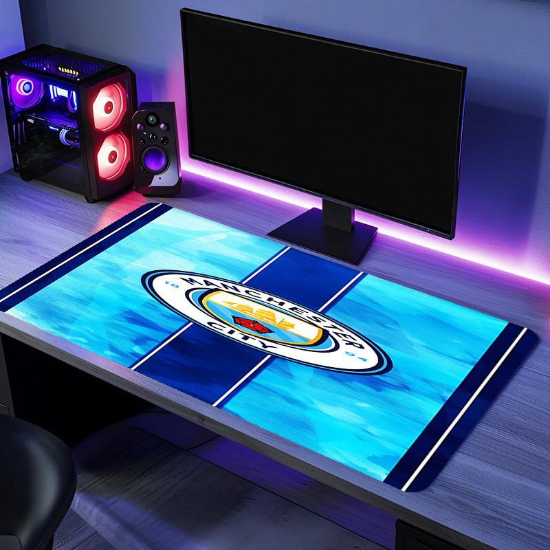 Manchester City Football Club Mouse Pad - Non-Slip Rubber Base, Smooth Surface for Work,Gaming,Office,And Home Use, Desk Mouse Pad