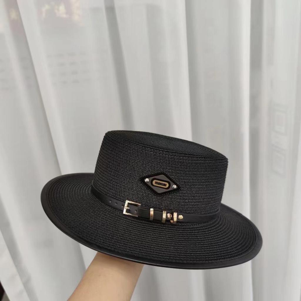 Summer Woman's Random Width Casual Sunshore Hat Woman's Sand Hat Summer Tabir Sun Block UV Protection Panama Snow Hat