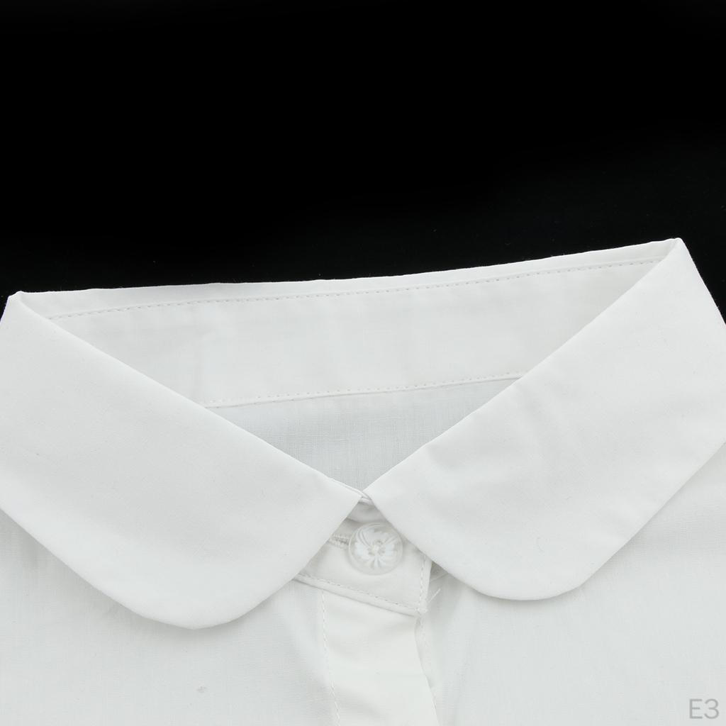 Женская женская съемная полурубашка с однотонным воротником из искусственной куклы - белый квадратный воротник, как