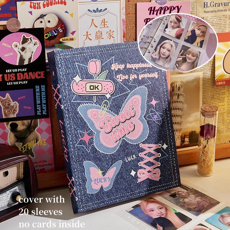 A5 Ретро Твердый переплет K-pop Папка-альбом Держатель для фотокарточек Книга 3-дюймовая Карманная фотоальбомная папка Альбом на кольцах Хранение Качество