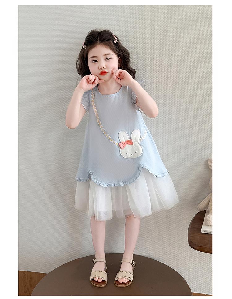 Girls' mesh dress 2026 summer new children's dress, thin Korean version princess dress for baby girls, summer outfit