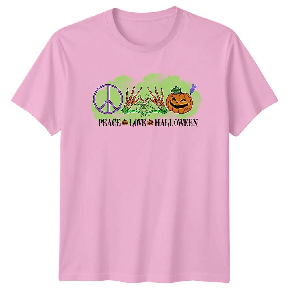 Peace Love Halloween TShirt Spooky Season Holiday Gift For Him And Her