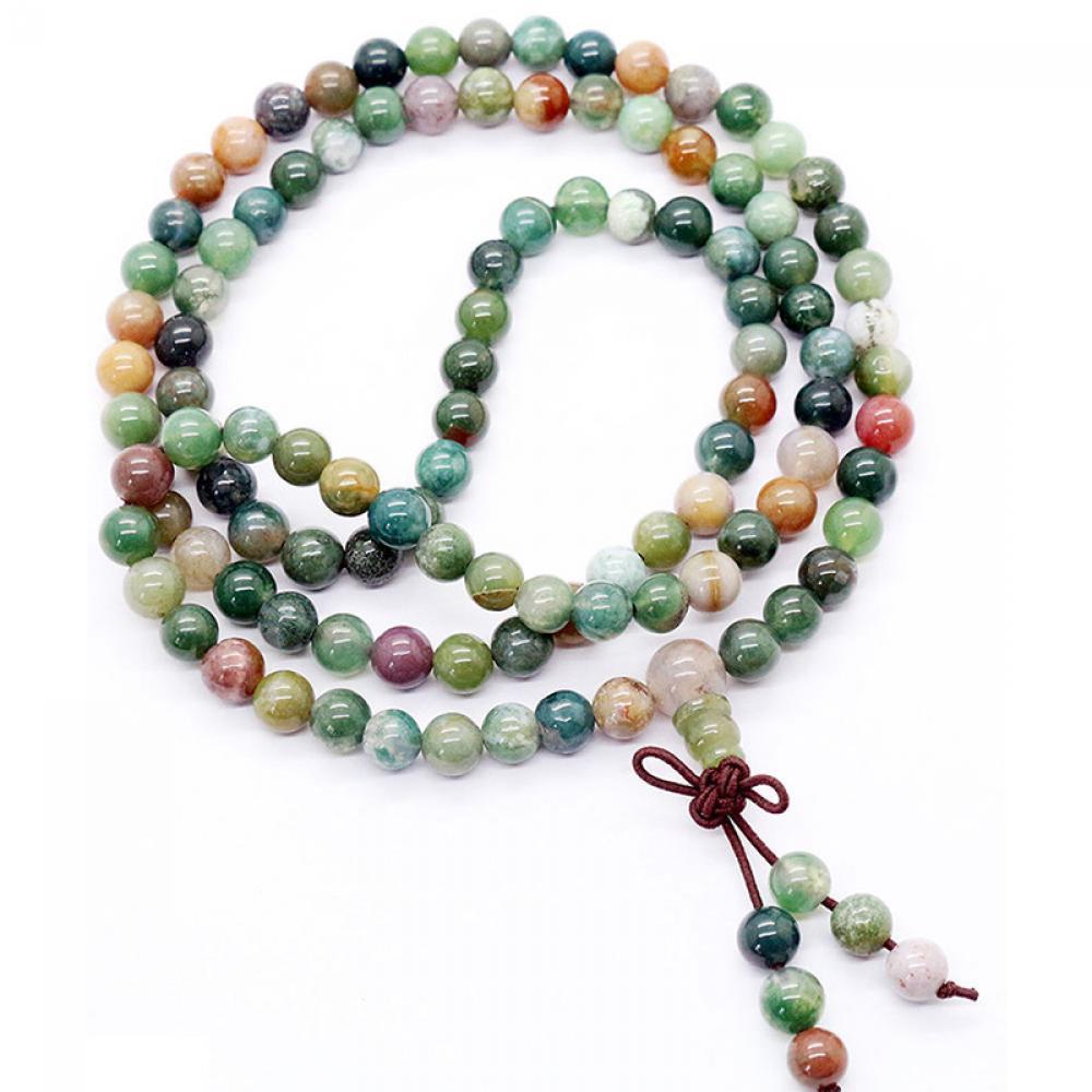 108 Beads India Bangle Prayer Agate Bracelet Tibetan Buddhist Mala