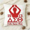 DDelta Sigma Theta Button Doublesided Printed Square Decorative Cushion Cover for Sofa Living Room Home Decor
