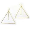 [L7630] - Golden 'Triangle' Designer Earrings