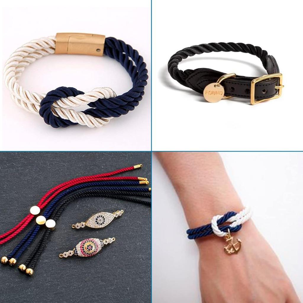 32.8 Yards Black Polyester Twisted Trim Cord Rope 5mm Twisted Decorative Cord Trim Thread String for Upholstery Curtain Tieback Honor Cord Home