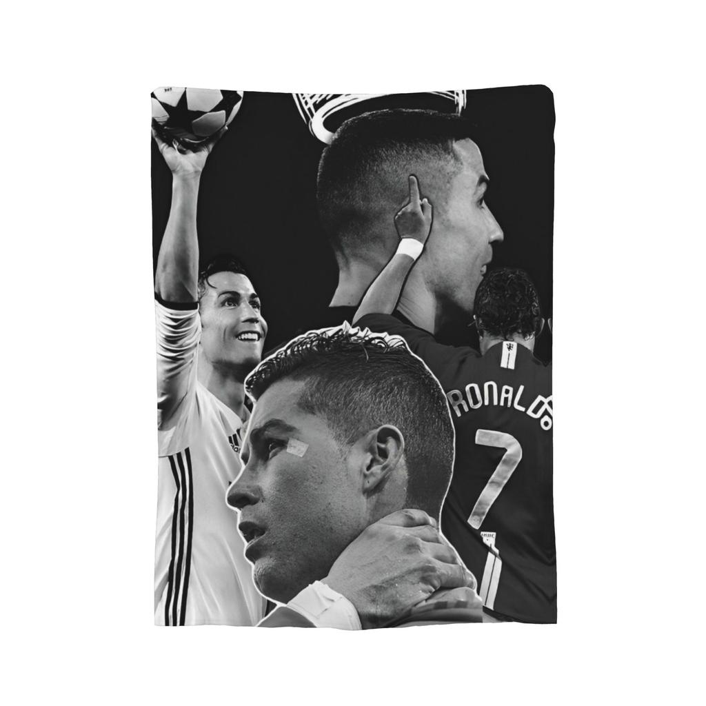 Плед-пододеяльник с изображением футбольной легенды CR7, бархатный, супертеплый, для путешествий на самолете, спальни, одеяло