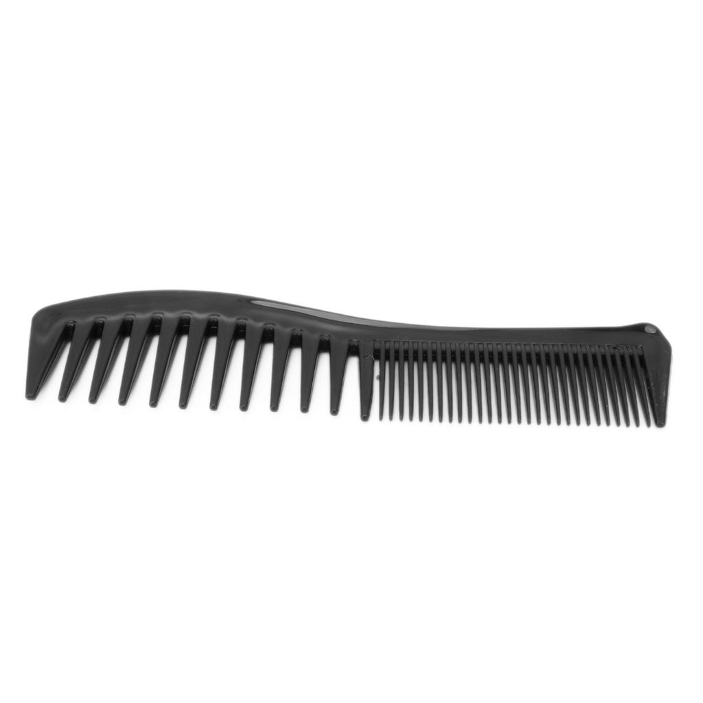 Распутывающая расческа для волос Портативная расческа для домашнего салона с мелкими широкими зубьями Парикмахерский инструмент Черный