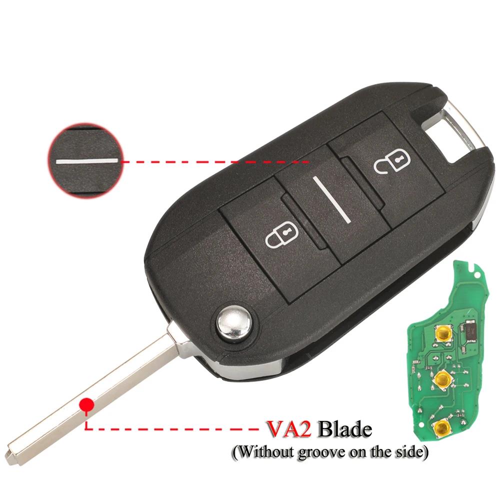 Flip Remote Smart Car Key For Citroen C3 C4 Cactus Hella For Peugeot 208 301 508 5008 Expert 434MHZ ID46 PCF7941A Chip