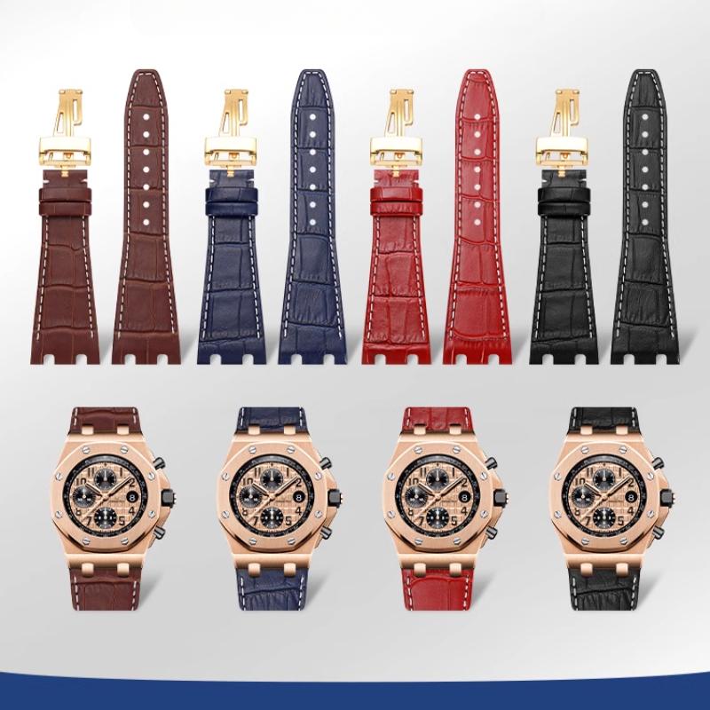 Для часов AP Audemars Piguet серии Royal Oak Ремешок для часов Мужской AP15400 26320 Натуральная Коровья Кожа Ремешок для Часов Пряжка из Нержавеющей Стали 26 мм