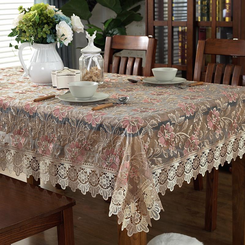 Кружевная бытовая китайская винно-красная скатерть минималистичная квадратная скатерть кофейного цвета ткань для обеденного стола круглая скатерть