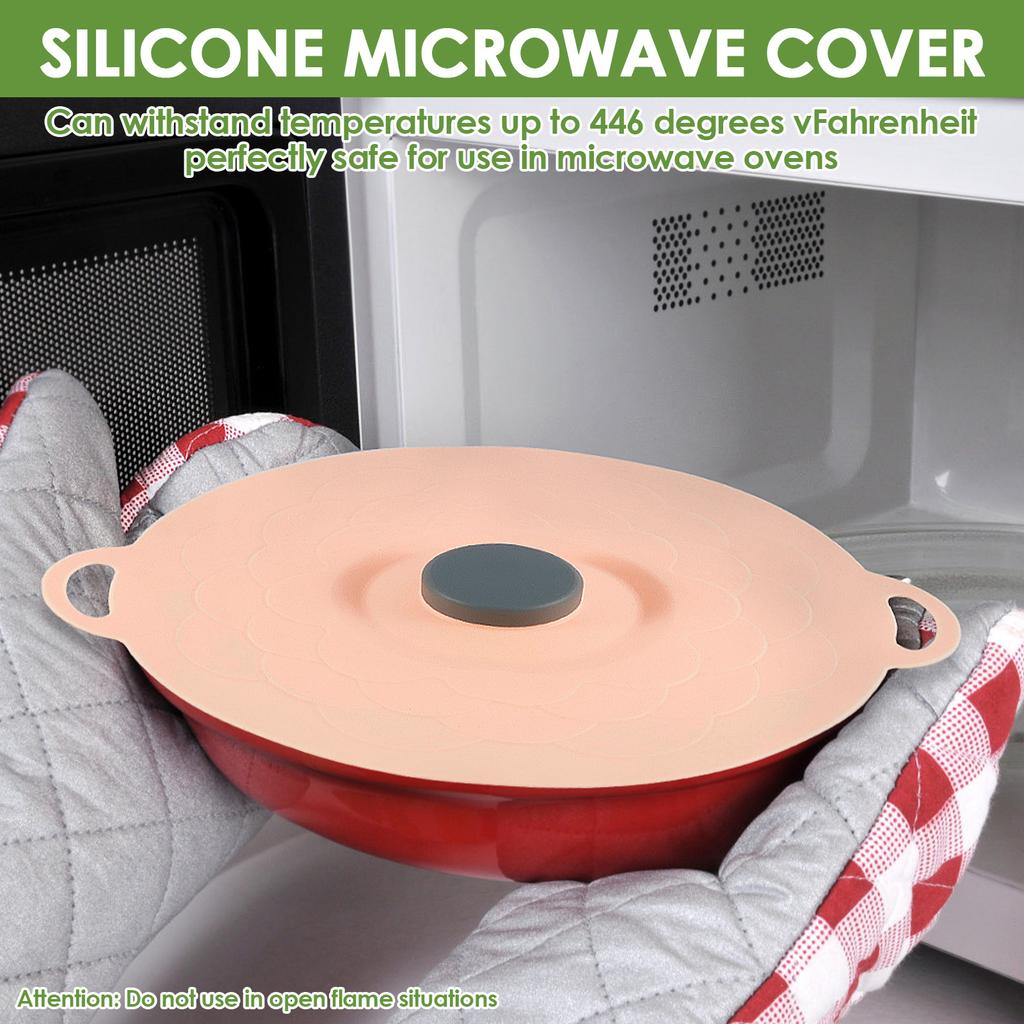 5Pcs Silicone Food Fresh Cover Set Microwave Bowl Cover Kitchen Sealed Pot Lid Spill Proof Reusable for Kitchen Storage