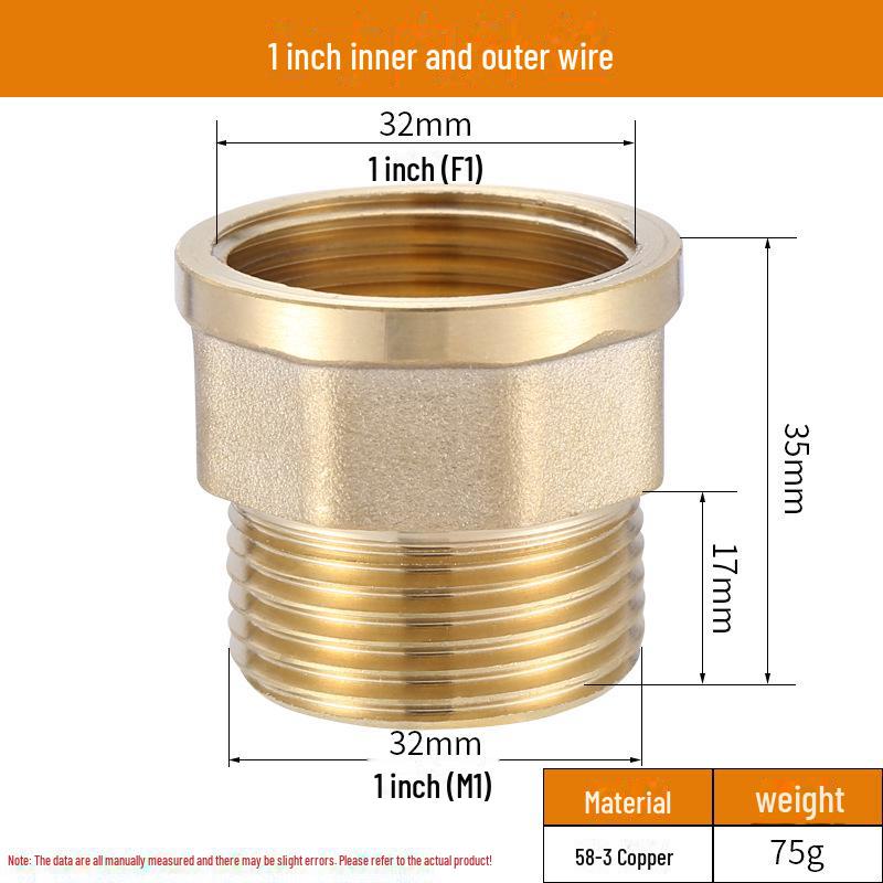 Медный переходник 2346 1/4" для внутренних/внешних соединений проводов - принадлежности для водопроводных/газопроводных труб