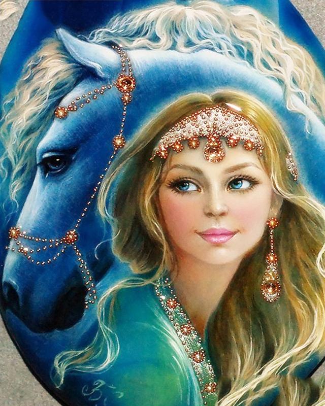 5D DIY алмазная живопись Русалка полная дрель вышивка крестиком Алмазная вышивка феи и животные домашняя картина горный хрусталь подарок ручной работы