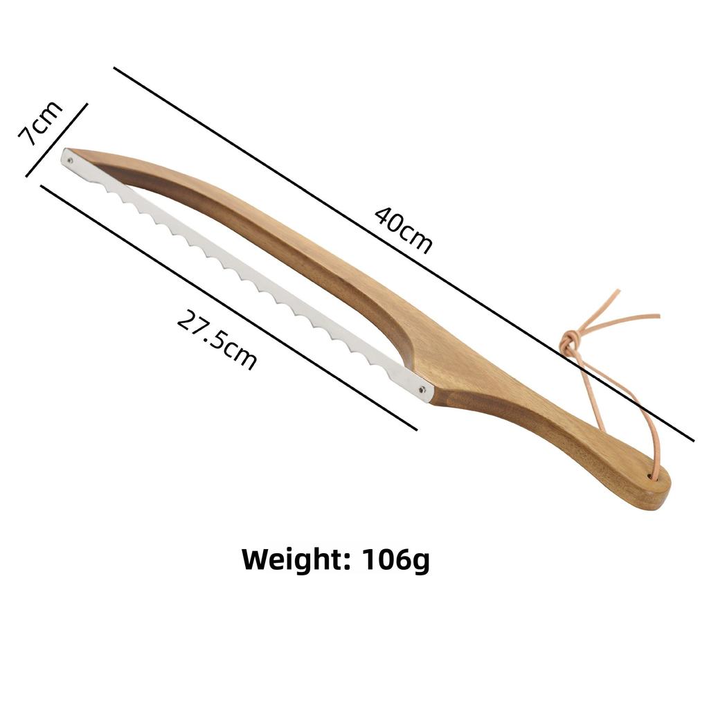 Деревянный нож для хлеба Нескользящий Нож для багета и торта для выпечки Зубчатый Нож для тостов Деревянная пила для нарезки хлеба