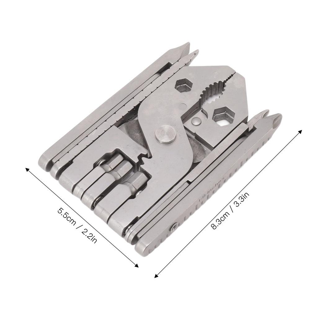 420 Stainless Steel Multi Tool Silver Outdoor Tool Sturdy Multitool Pliers Home Repair