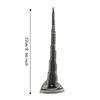 1pcs 8.66in Height Burj Khalifa Tower Model Miniature Size Metal Tower Statue  Bookshelf Display