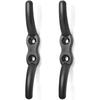 2 Pcs Nylon Boat Cleat,4 Inch Black Rope Cleat,Heavy Rope Cleat Marine Mooring