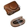 For Fujifilm X Half Camera Case Buffalo Texture Leather Protective Cover with Battery Opening
