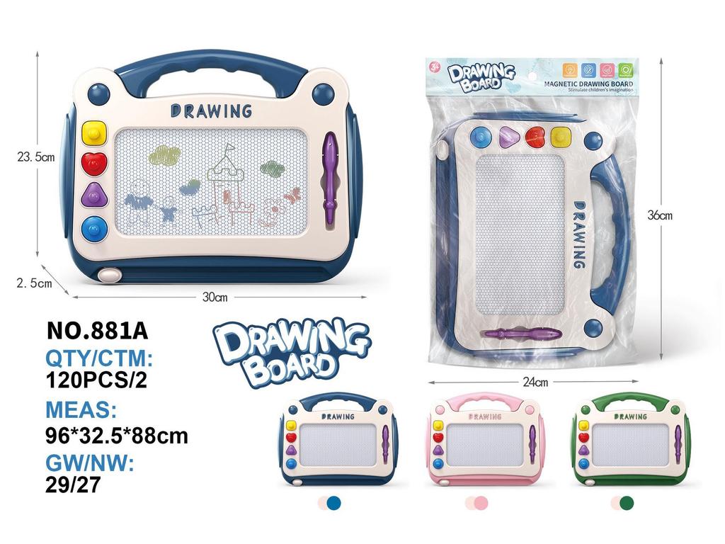 Многоцветная магнитная доска для рисования для малышей (Возраст 1-3 года) - Креативная игрушка-дудл для мальчиков и девочек