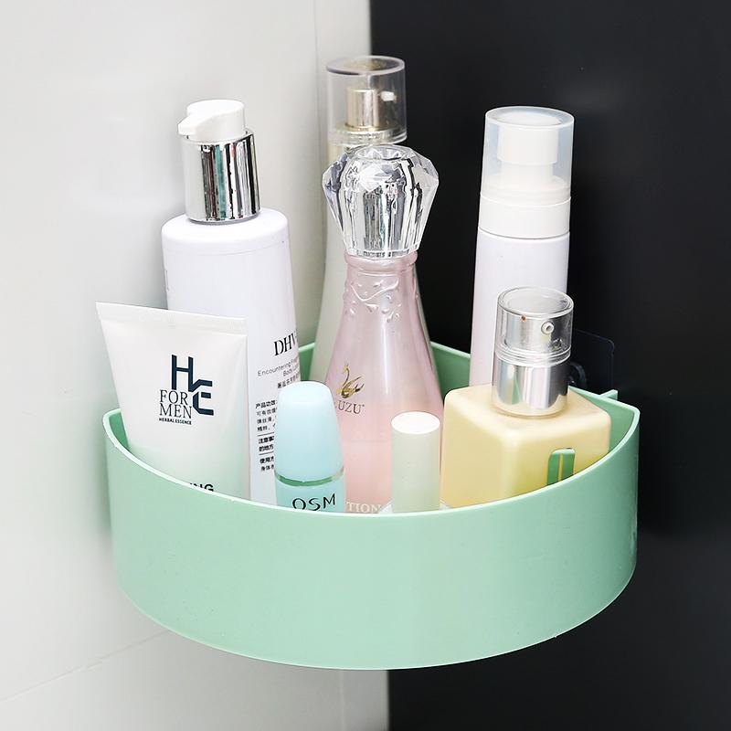 Bathroom Shelf Organizer Toilet Adhesive Shampoo Gel Storage Basket Decoration Bathroom Corner Shower Shelf Rack Accessories