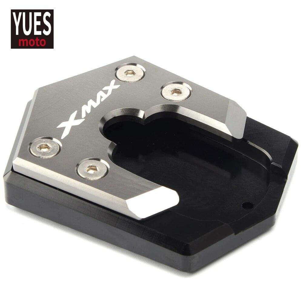 Motorcycle Accessories CNC Side Kickstand Stand Extension Plate LOGO X-MAX For Yamaha XMAX 300 2017 2018