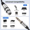 MOSWAG XLR to 6.35mm TRS Conversion Cable, 2m (2 meters), 1/4" TRS Balanced Cable to 6.35mm Stereo Cable, XLR (Female) Microphone Cable for Consoles,