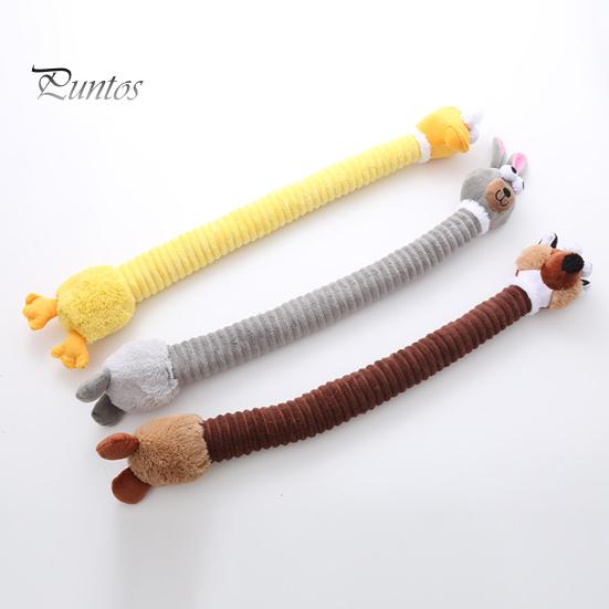 Плюшевая игрушка для домашних животных, устойчивая к укусам, чистка зубов, жевательная игрушка, мультяшная лиса, утка, кролик, плюшевая игрушка, забавная растягивающаяся игрушка для маленьких домашних животных